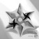 Earrings Metal "Japan" shurikens cloves, black color