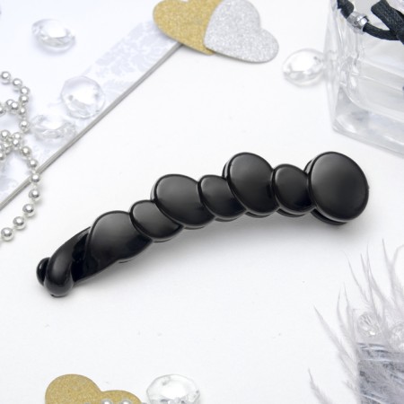 Hair banana "Classic" ovala, 10 cm, black