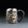 Stainless steel mug "Hate", 400 ml, silver color