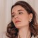 Set 2 objects: earrings, necklace "flowers" trio, milk color in gold, 45 cm