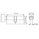 Key cylinder with 70ck BL, 70 mm, black