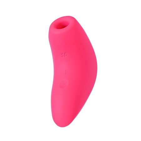Vacuum-wave stimulator of the Satiffyer Magnetic Deep Pulse clitoris, 11 cm, silicone, pink color-13