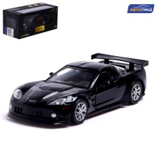 Metal machine Chevrolet Corvette C6-R, 1:32, doors, inertia, black color open