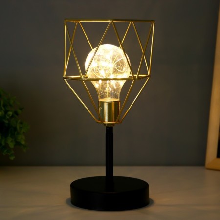 ANTERN "Alter" LED from batteries 3haa black-gold 25x12x12 cm Risalux-2