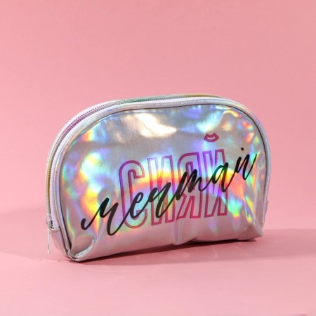 Cosmetic bag-trapping “Shine! Dream! ", Holographic PVC, 20 x 13 cm-2