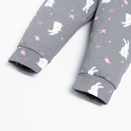 Set: Huds and pants crumb I "Princess", height 80-86 cm, gray/pink color-5