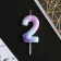 Candle for the cake, number "2", 5.5 x 8 cm.