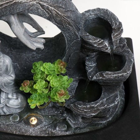 The desktop fountain from the network, backlight "Gray Buddha - Touch" 29x21x26 cm-4