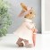 Polystone souvenir "Bunny in a hat and raincoat with an umbrella" 14.5x6.5x8 cm