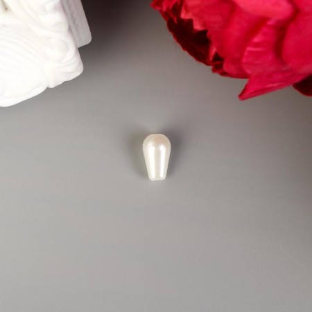 Beads for creativity plastic "elongated pearls" set of 15 g 1x0.8 cm-1
