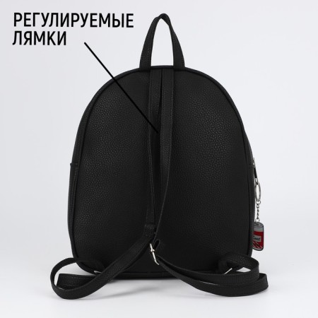 School backpack of artificial leather with a suspension 27x23x10 cm-1