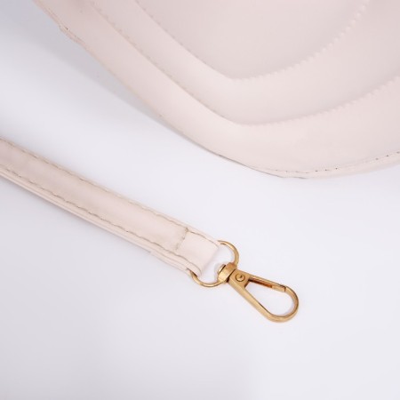Bag Cross-Bodi with a zipper, white color-5