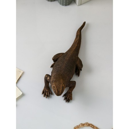 Figure "Varan", polystone, 14 cm, color gold-4