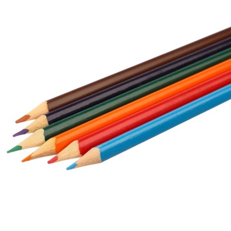 Colored pencils, 6 colors, trihedral, Masha and bear-5