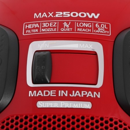 Vacuum cleaner Panasonic MC-CJ919R, bag, 2500 watts, 6 l, 60 dB, red-2