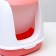 Closed toilet with a scoop, 47 x 40 x 39 cm, white-pink