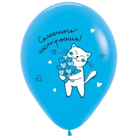 Shar Latex 12 “Lovely cats”, assorted, pastel, set of 50 pcs., Mix-2