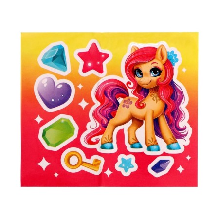 Toy "Sweet Pony" with stickers, mix-8