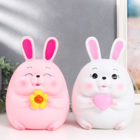 Pigpine Plastic "Bunny - Pukhlyash with heart/flower" MIX 16x15.5x23 cm