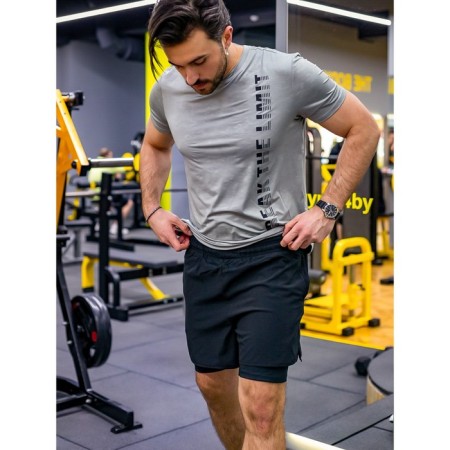 Male sports shorts, size 46, black color-6