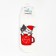Women's socks "cat in a mug", white color, size 36-40