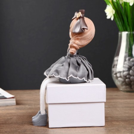 Souvenir Polystone "Baby in a dress with a lush skirt, with a bow" MIX 17x8x8 cm-3