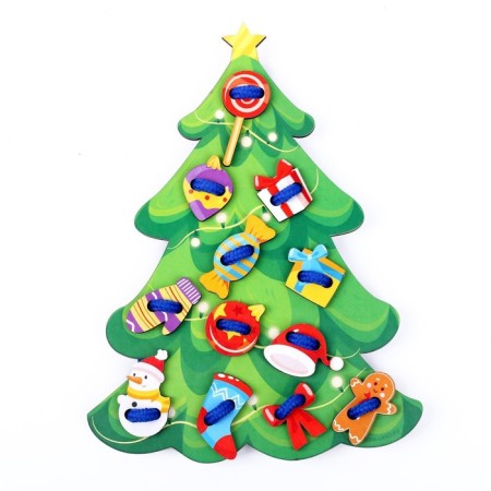 New Year's toy. Lacing "New Year! Elegant Christmas tree "-1