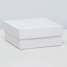 The box is folding, the lid is, white, 12 x 12 x 5 cm