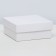 The box is folding, the lid is, white, 12 x 12 x 5 cm