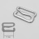 Hand hook, metal, 10 mm, 20 pcs, silver color