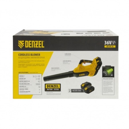 Battering Denzel RB180-36, Li-Ion, 36 V, 2x4 Ah, 180 km/h, 820 m3/h.-4