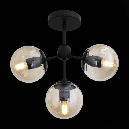 Ceiling Ceiling ST LUCE. SL549.402.03. Stampo. 3x60 watts, E27, 45x45x38 cm, black color-3