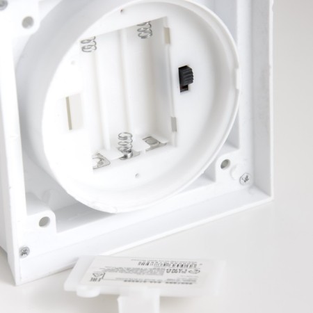 Nightlight "light" LED 3W 4000k 3x AAA white 10.5x10.5x24cm Risalux-3