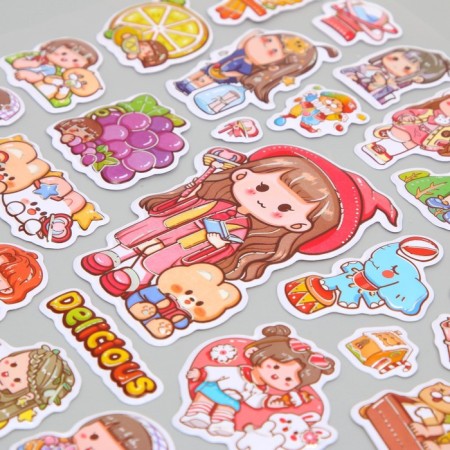 Stile plastic convex "Girls" mix 2 sheets 33.5x21.7 cm-2