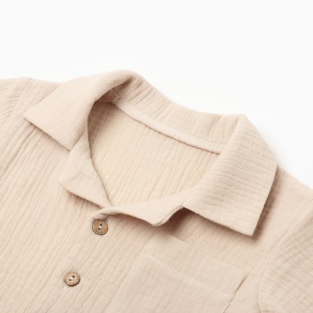 Kids' costume (shirt and shorts) I, r.74-80, beige-1