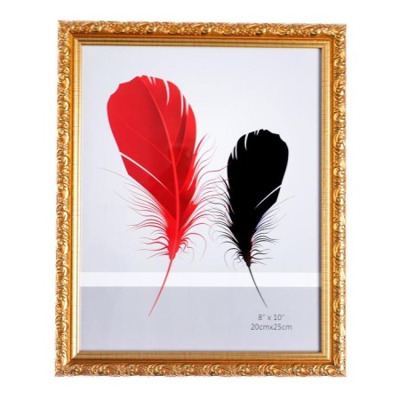 Photo frame plastic 20x25 cm "Valentine" Golden with a gold drawing 28x23 cm-4