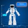 Robot radio-controlled, interactive "epsino", light and sound effects, walks, hydraulic accumulator function