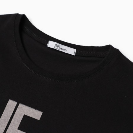 T -shirt for a boy, black color, height 128 cm-1