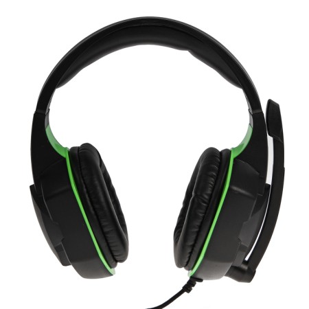 Ritmix RH-560M Gaming headphones, game, full-size, microphone, 3.5mm, 1.8 m, black and green-2