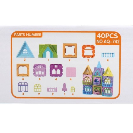 Magnetic designer "Castle", 40 parts-2