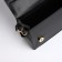 Women's bag on a valve, with a wallet, 20x12x7 cm, black color