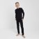 Thermal underwear for a boy (longshit, leggings) is black color, height 116