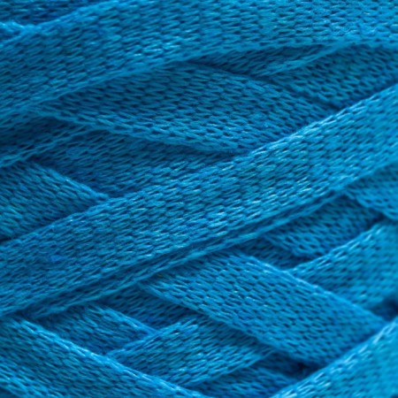 Ribbon yarn 40% polyester, 60% cotton 125m/250g (763 pigeons. Biryuza)-3