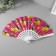 Fan plastic, textiles "Solder of lemons" mix 23 cm