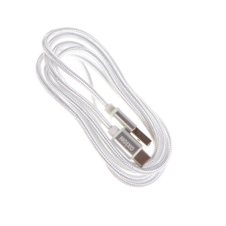 Oxion DCC259, Type -C - USB, charging + data transfer, 1.3 m, braid, white-2