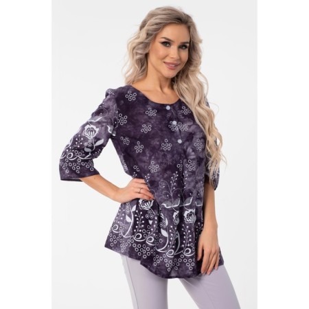 Female blouse, size 42, gray color-5