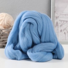Fasting wool 100% half -toned wool 50 g (015 blue)
