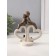 Polystone souvenir "steam on stone hearts with roses" under bronze 7.5x15.3x18 cm
