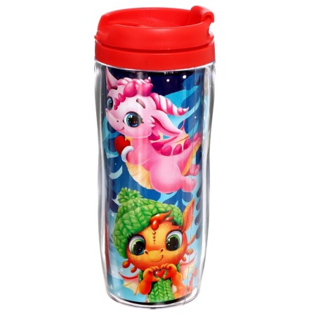 Thermal engine with puzzle "Dragon and grandfather Frost", 54 elements, 350 ml-1