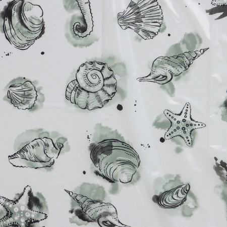 Bathon Curtain "Poseidon", 180 × 180 cm, black color-1